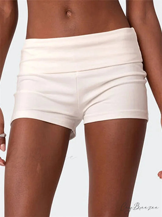 Solid Striped Pajama Sleep Shorts pink / S short-250223