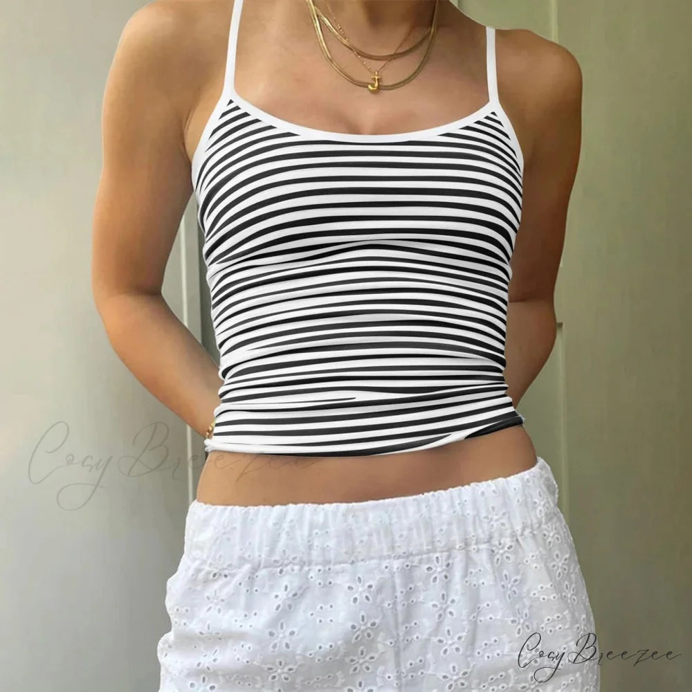 Solid Striped Slim Crop Top grey / S croptop-250223
