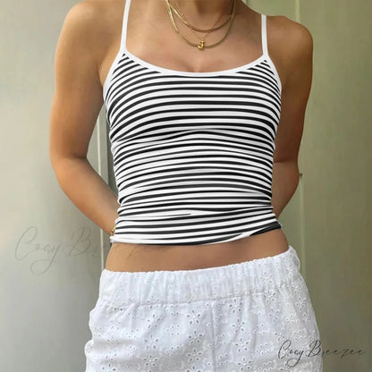 Solid Striped Slim Crop Top grey / S croptop-250223