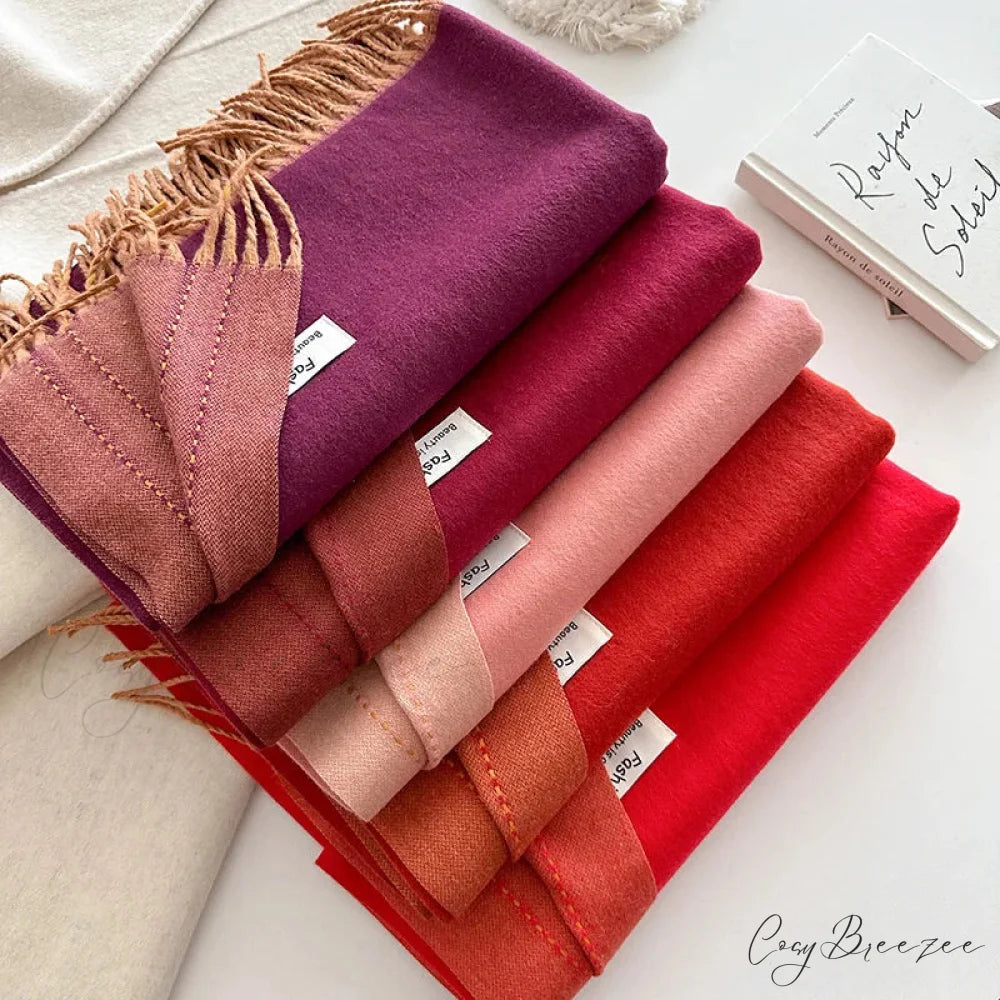 Solid Thick Cashmere Winter Scarf scarf-241228