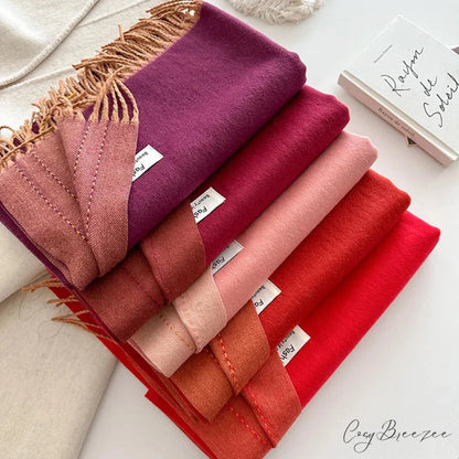 Solid Thick Cashmere Winter Scarf scarf-241228