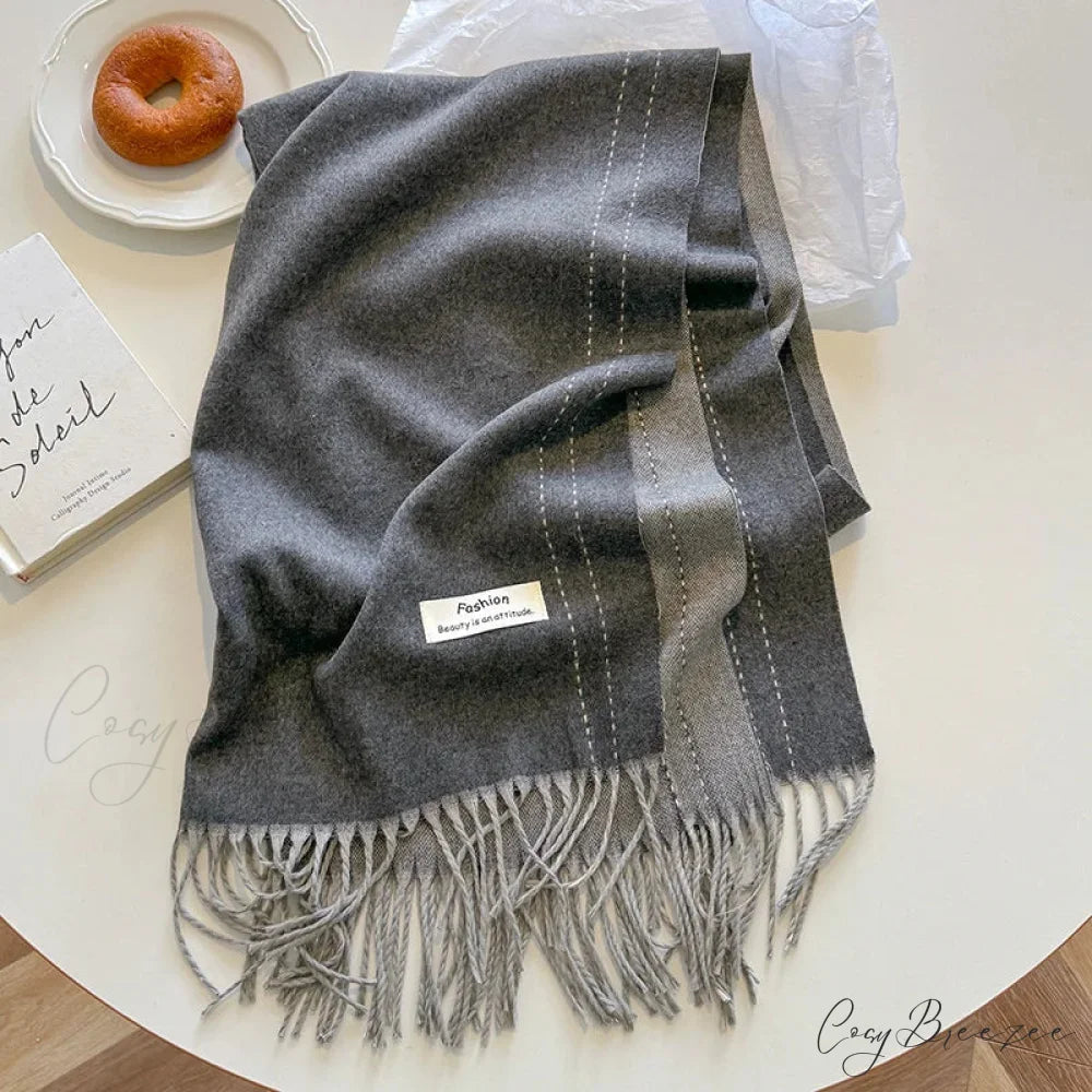 Solid Thick Cashmere Winter Scarf color02 scarf-241228