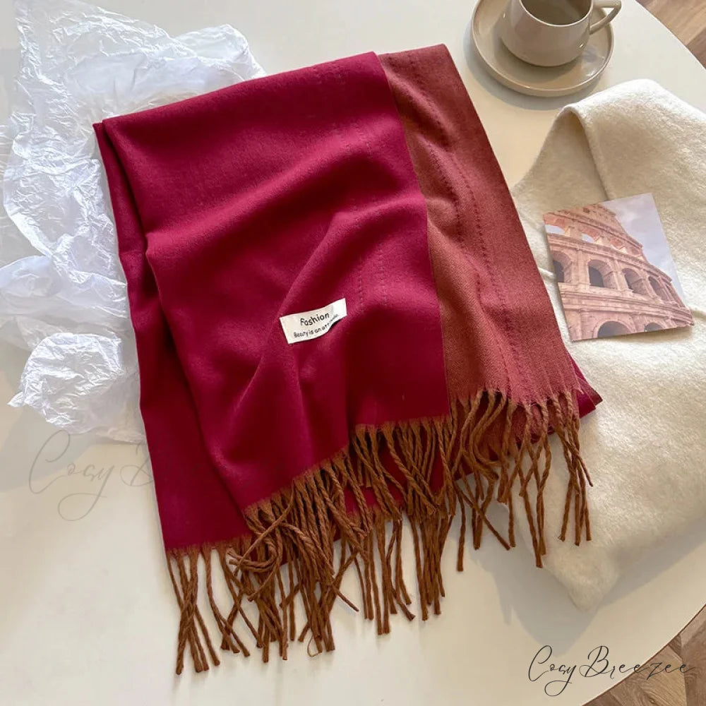 Solid Thick Cashmere Winter Scarf color03 scarf-241228
