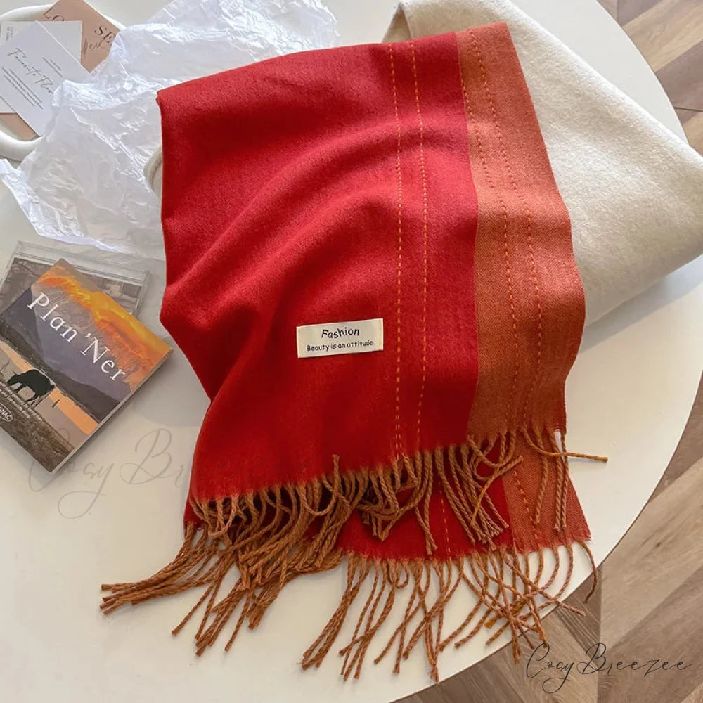 Solid Thick Cashmere Winter Scarf color05 scarf-241228