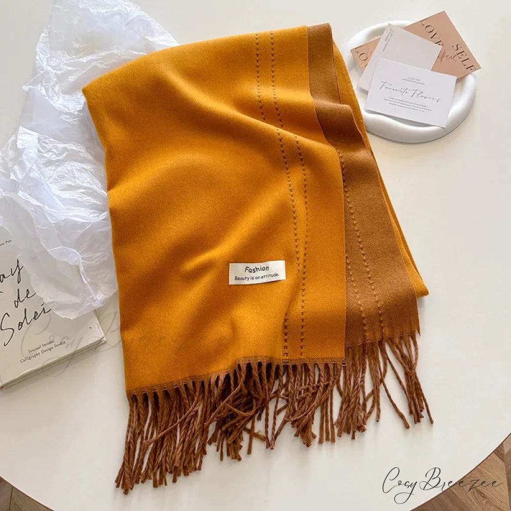 Solid Thick Cashmere Winter Scarf color10 scarf-241228