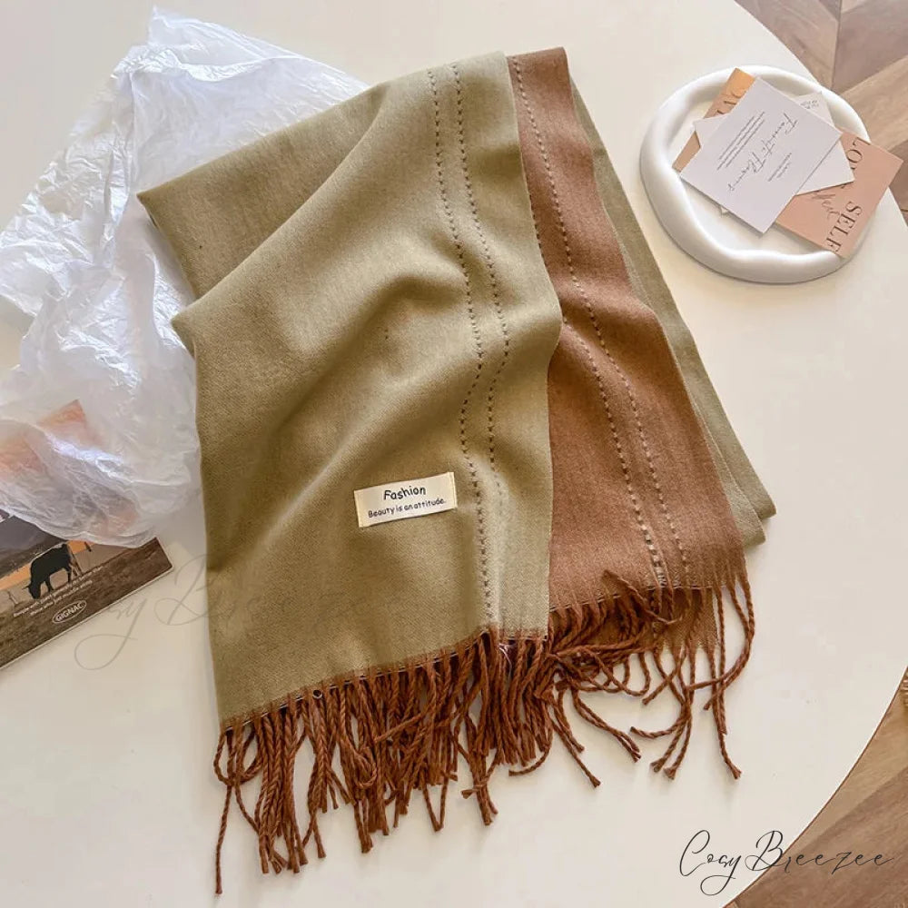 Solid Thick Cashmere Winter Scarf color12 scarf-241228