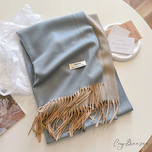 Solid Thick Cashmere Winter Scarf color14 scarf-241228