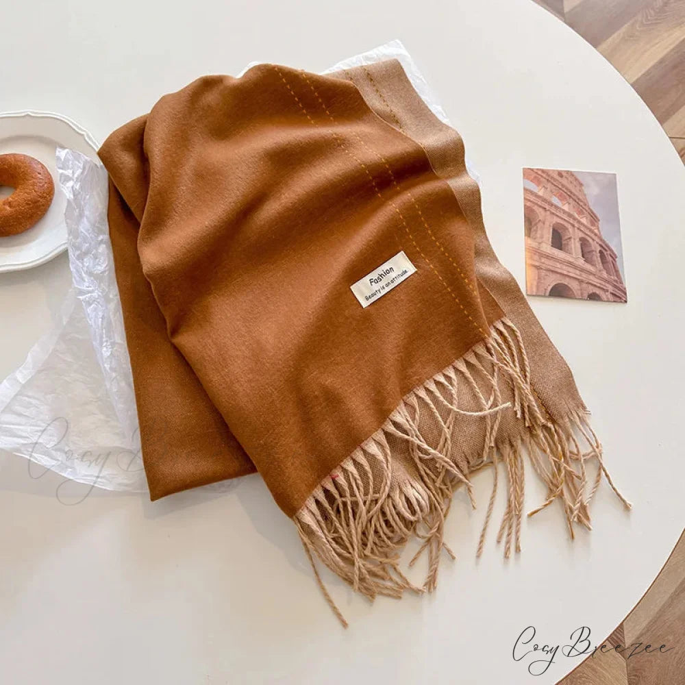 Solid Thick Cashmere Winter Scarf color16 scarf-241228