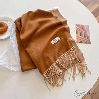 Solid Thick Cashmere Winter Scarf color16 scarf-241228