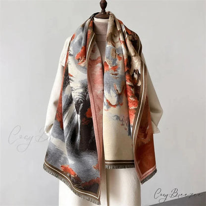Sophisticated Floral Pashmina Winter Cashmere Scarf Multi Color5 scarf-241228