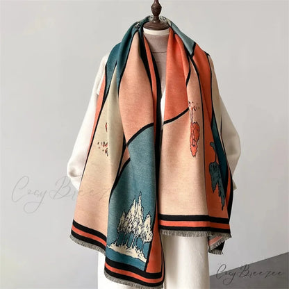 Sophisticated Floral Pashmina Winter Cashmere Scarf Multi Color8 scarf-241228