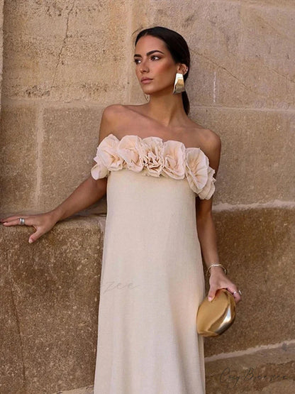 Sophisticated Floral Wrap Sleeveless Backless Maxi Dress floraldress-250126