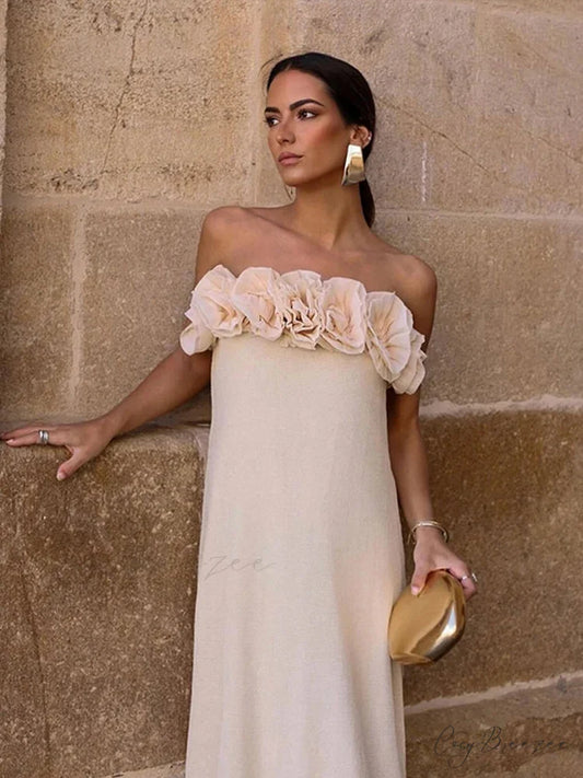 Sophisticated Floral Wrap Sleeveless Backless Maxi Dress floraldress-250126