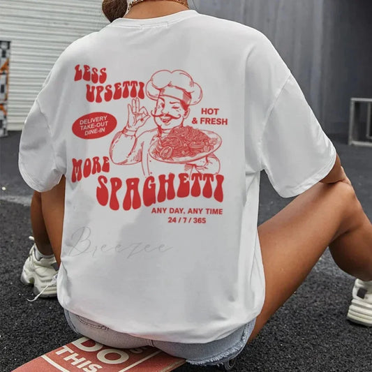 Spaghetti Nostalgic Pasta Lover T-shirt WHITE / S t-shirt-250223