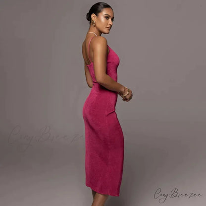 Spaghetti Strap Backless Club Beach Mini Dress