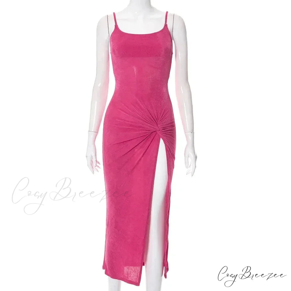 Spaghetti Strap Backless Club Beach Mini Dress