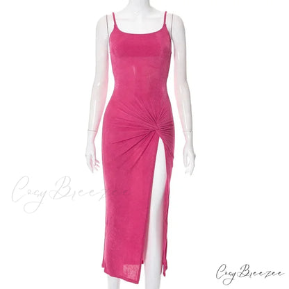 Spaghetti Strap Backless Club Beach Mini Dress