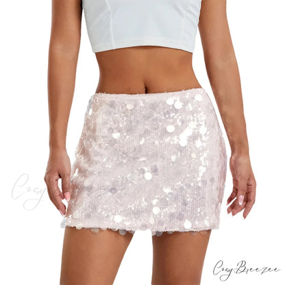 Sparkling Sequin Glitter Mini Skirt gold / S skirts-250223