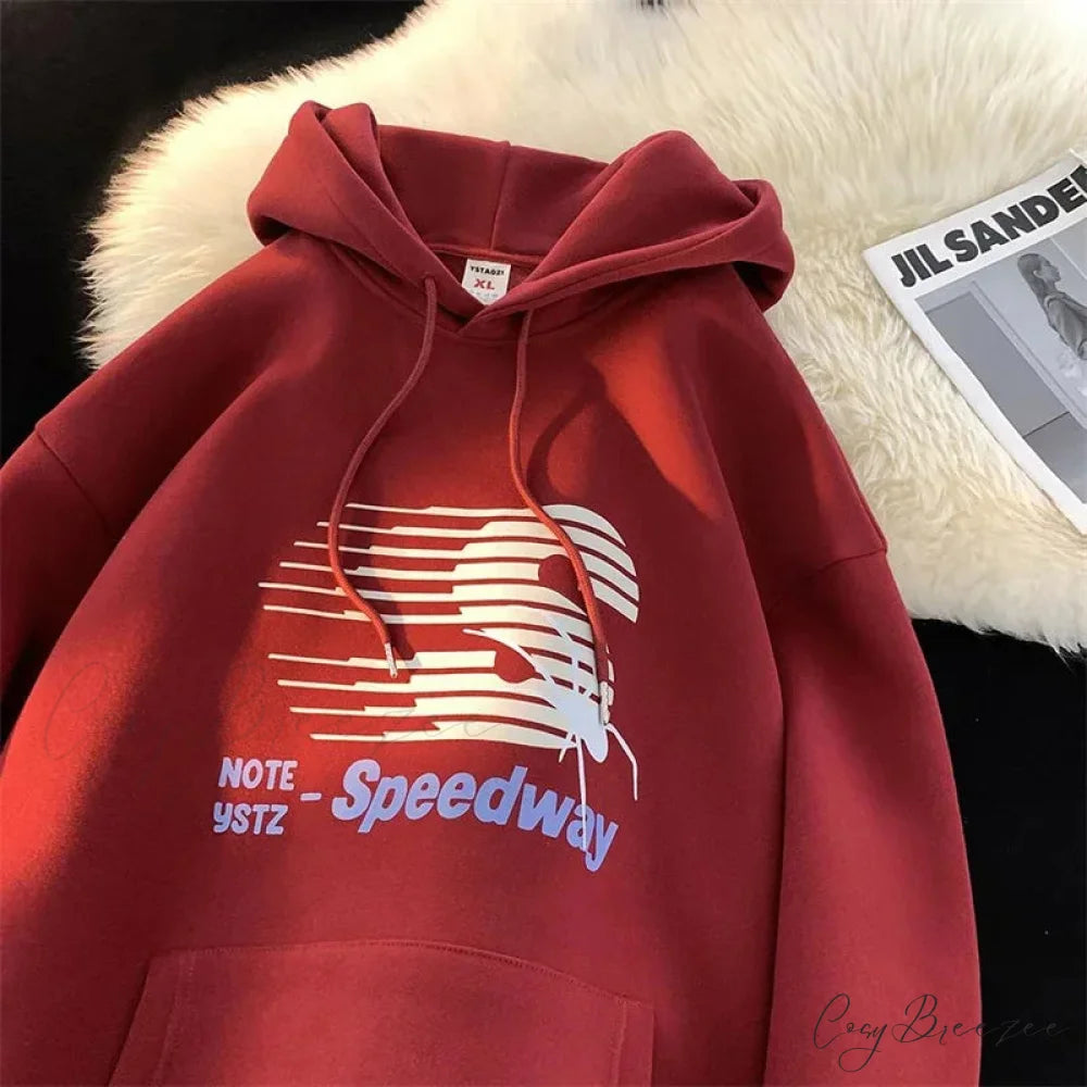 Speedway Letter Graphic Hoodie hoodies-241228