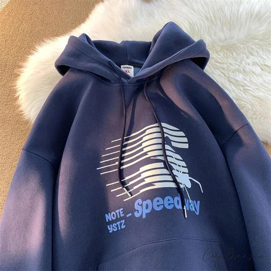 Speedway Letter Graphic Hoodie hoodies-241228