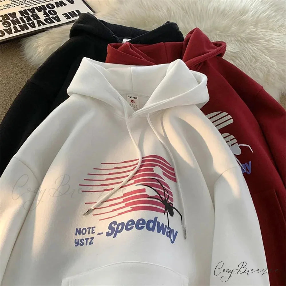 Speedway Letter Graphic Hoodie hoodies-241228