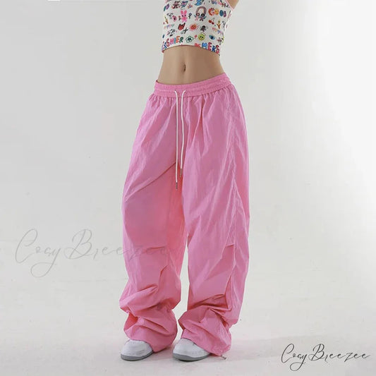Spicy Girl Quick Drying High Waist Pants Pink / S pants-241228