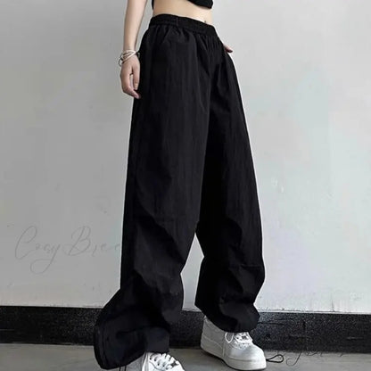 Spicy Girl Relaxed High Waist Pants Black / S pants-241228