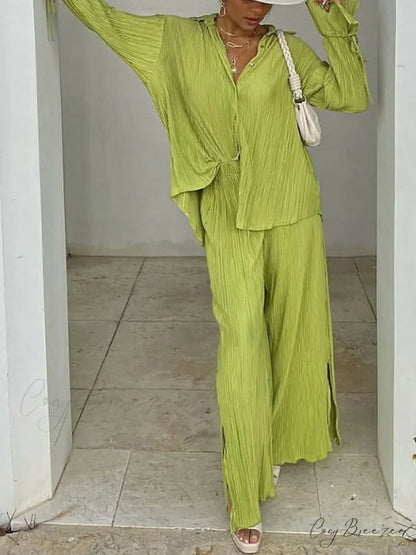 Spring Black Casual Color Blouse Sets Arm Light Fashion White - Daily Pants - Regular Solid Blouse Long Fit Women’s &