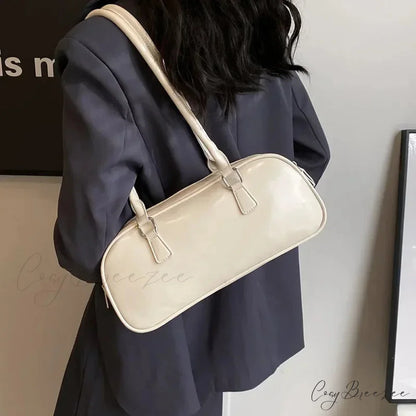 Spring Retro PU Leather Underarm Bag shoulder-250126