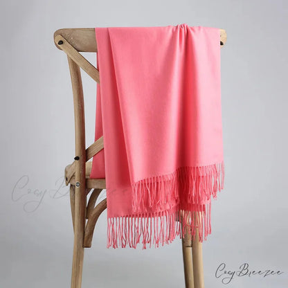 Spring Winter Solid Cashmere Scarf Color1 / One Size scarf-241228