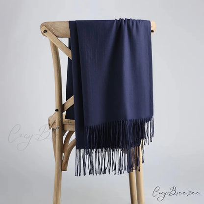 Spring Winter Solid Cashmere Scarf Color11 / One Size scarf-241228