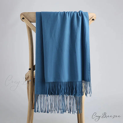 Spring Winter Solid Cashmere Scarf Color12 / One Size scarf-241228