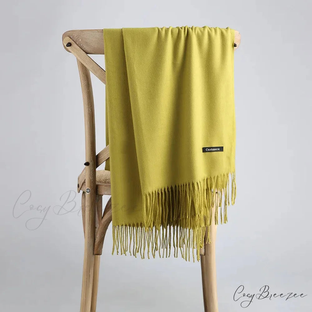 Spring Winter Solid Cashmere Scarf Color15 / One Size scarf-241228