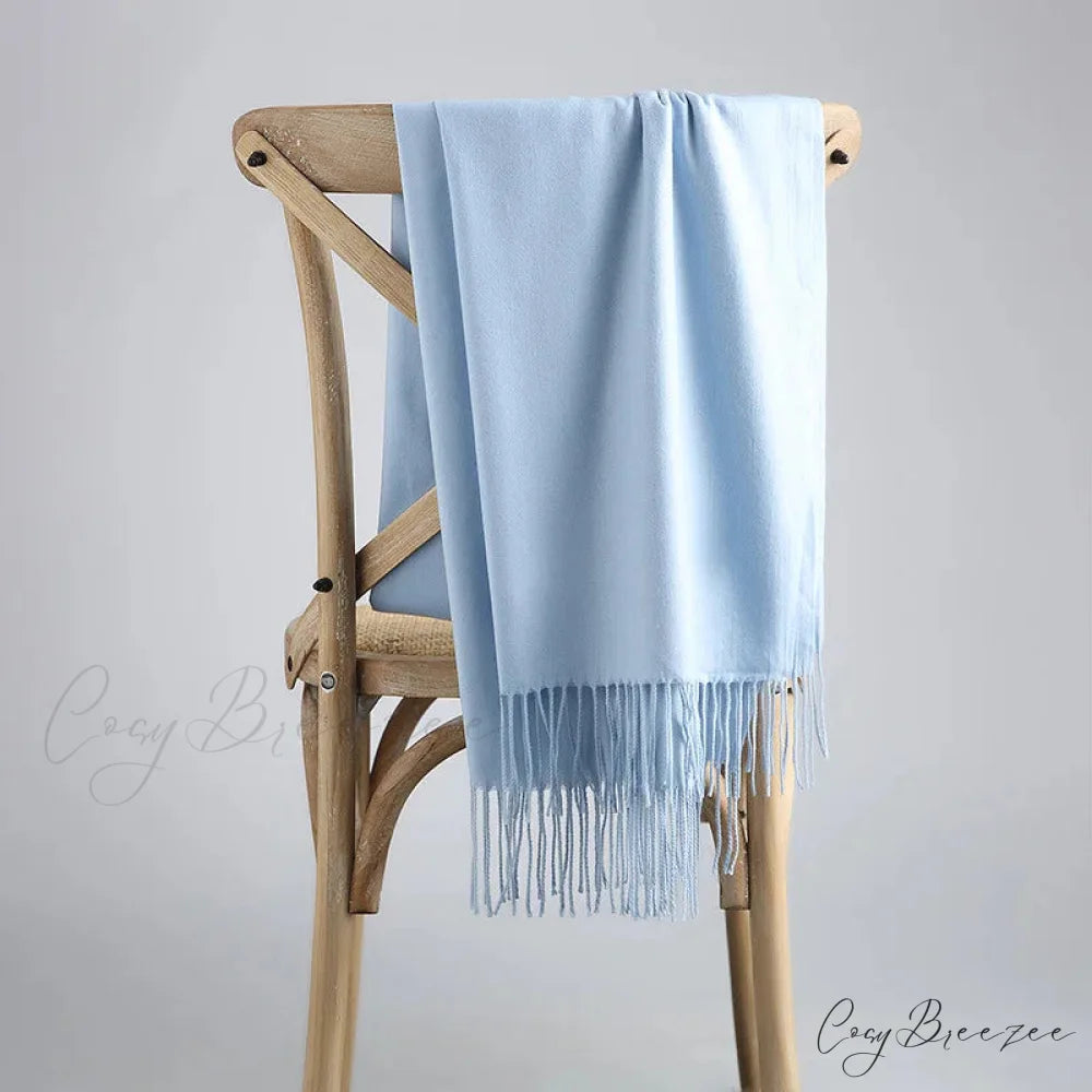 Spring Winter Solid Cashmere Scarf Color16 / One Size scarf-241228