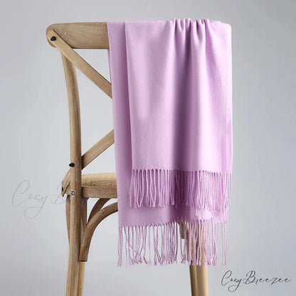 Spring Winter Solid Cashmere Scarf Color18 / One Size scarf-241228