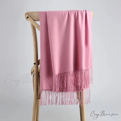 Spring Winter Solid Cashmere Scarf Color19 / One Size scarf-241228