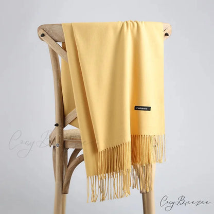 Spring Winter Solid Cashmere Scarf Color23 / One Size scarf-241228