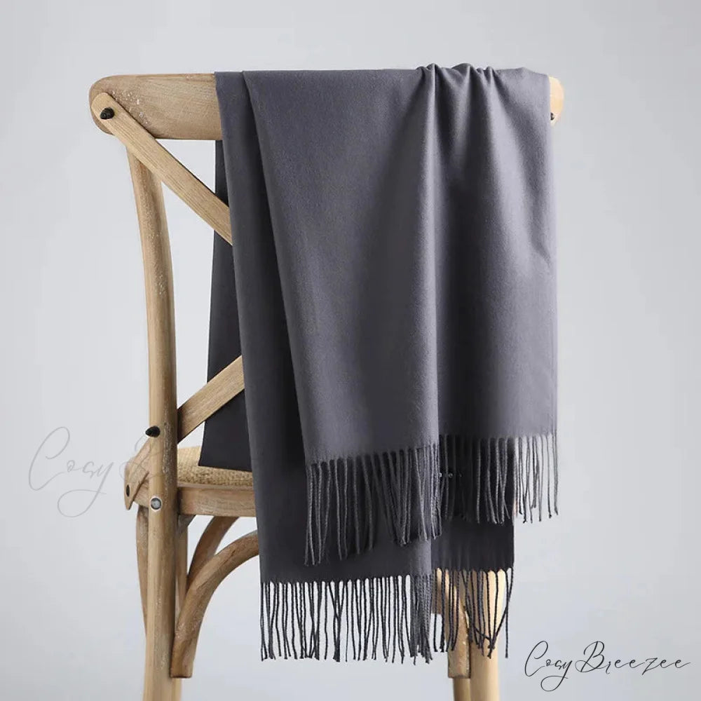 Spring Winter Solid Cashmere Scarf Color27 / One Size scarf-241228