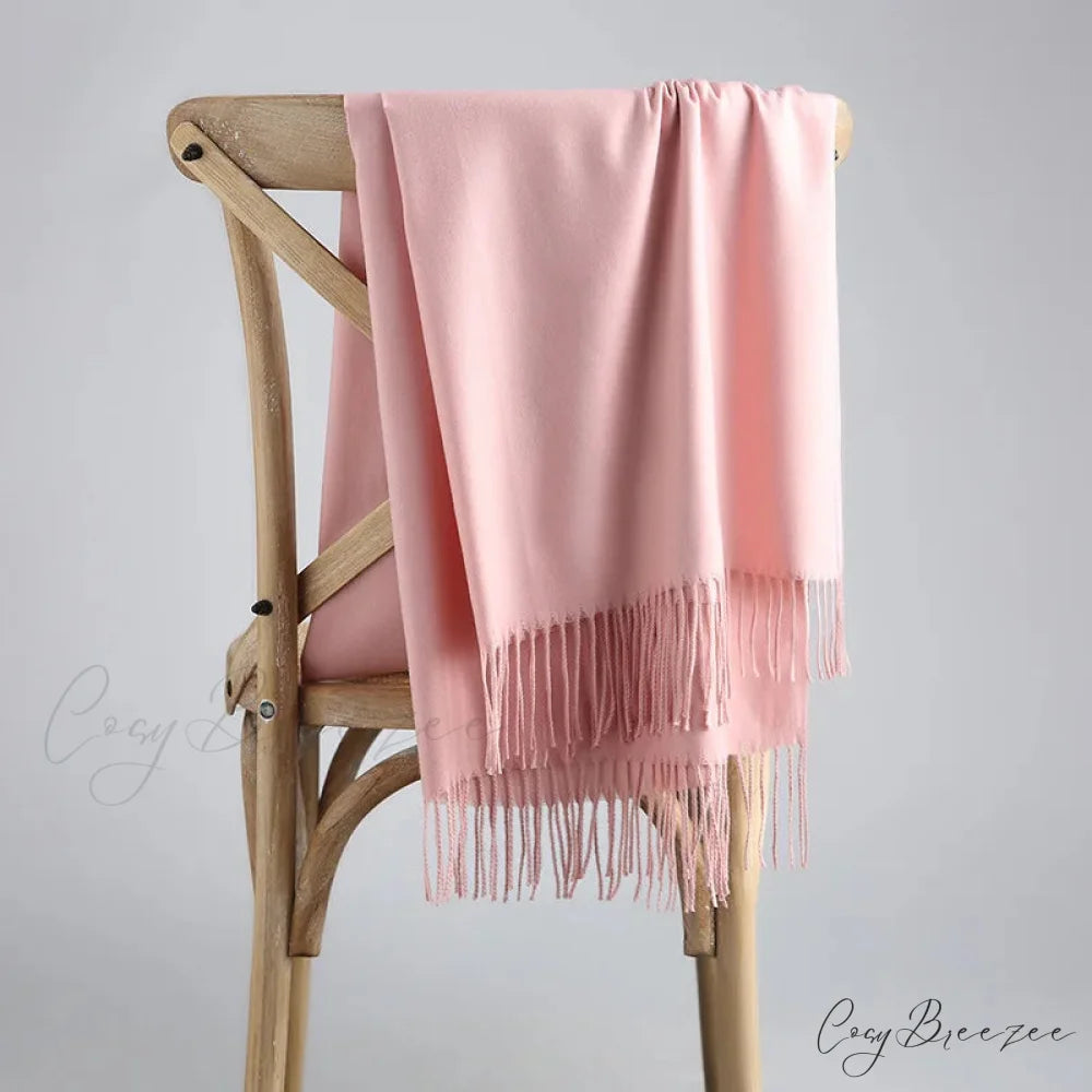 Spring Winter Solid Cashmere Scarf Color3 / One Size scarf-241228