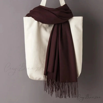 Spring Winter Solid Cashmere Scarf Color30 / One Size scarf-241228