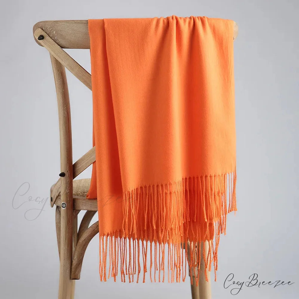 Spring Winter Solid Cashmere Scarf Color4 / One Size scarf-241228
