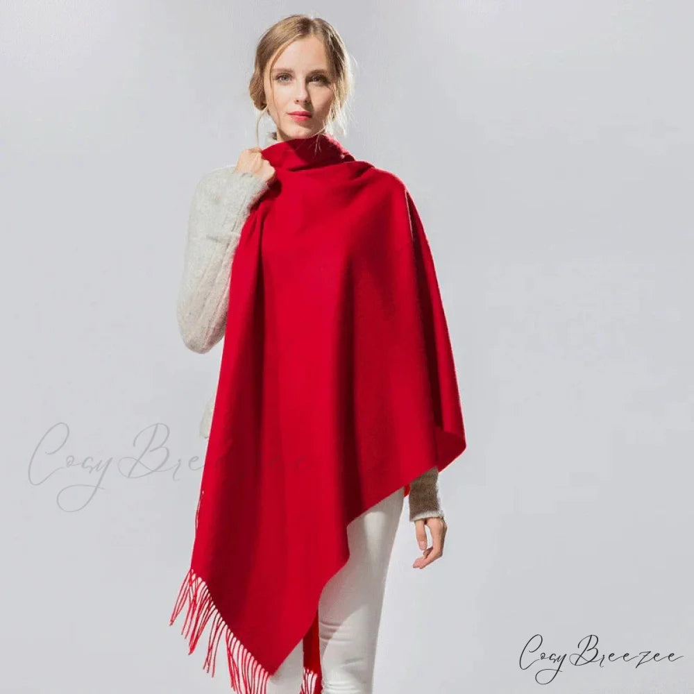 Spring Winter Solid Cashmere Scarf Color5 / One Size scarf-241228