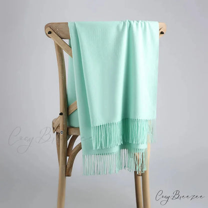 Spring Winter Solid Cashmere Scarf Color7 / One Size scarf-241228