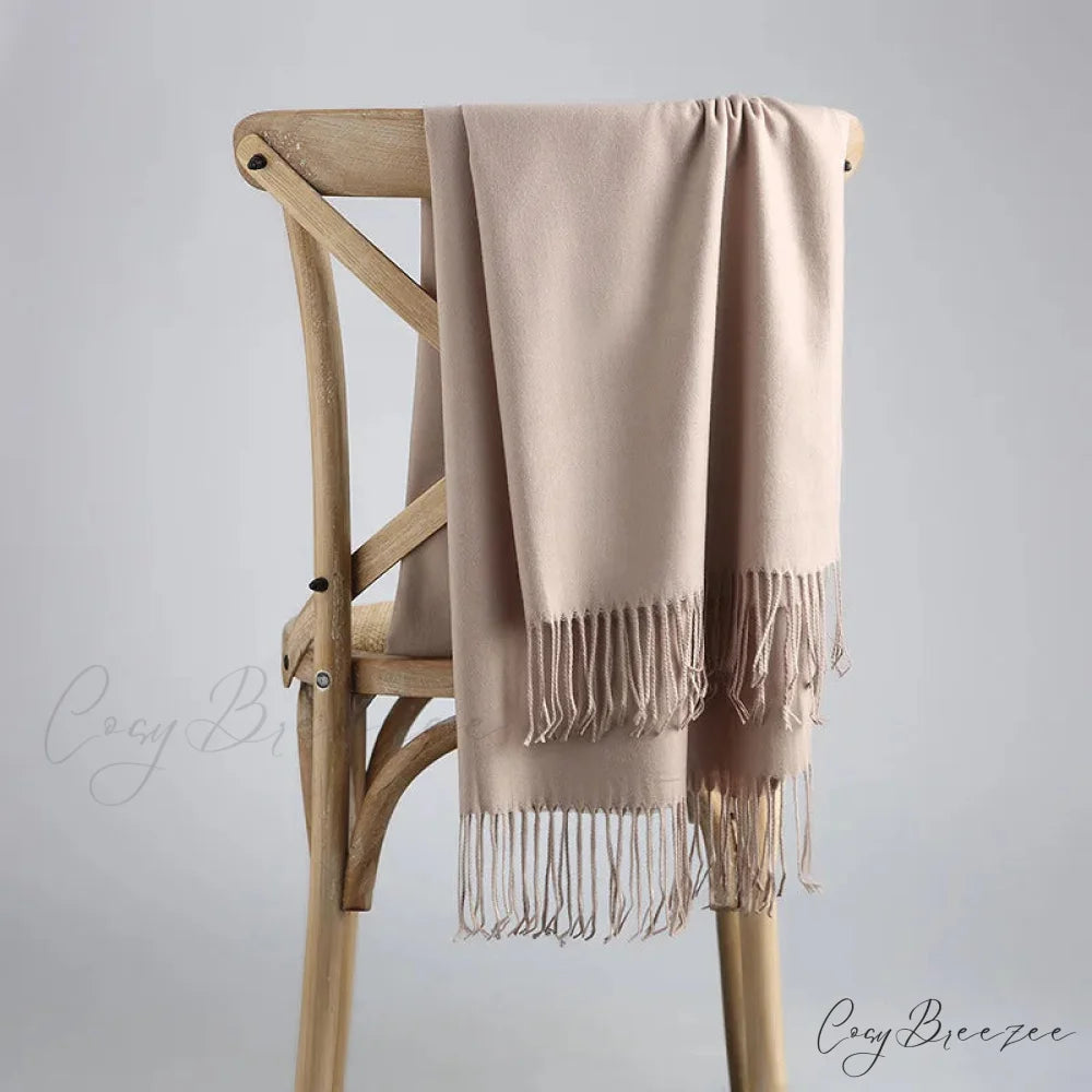 Spring Winter Solid Cashmere Scarf Color8 / One Size scarf-241228