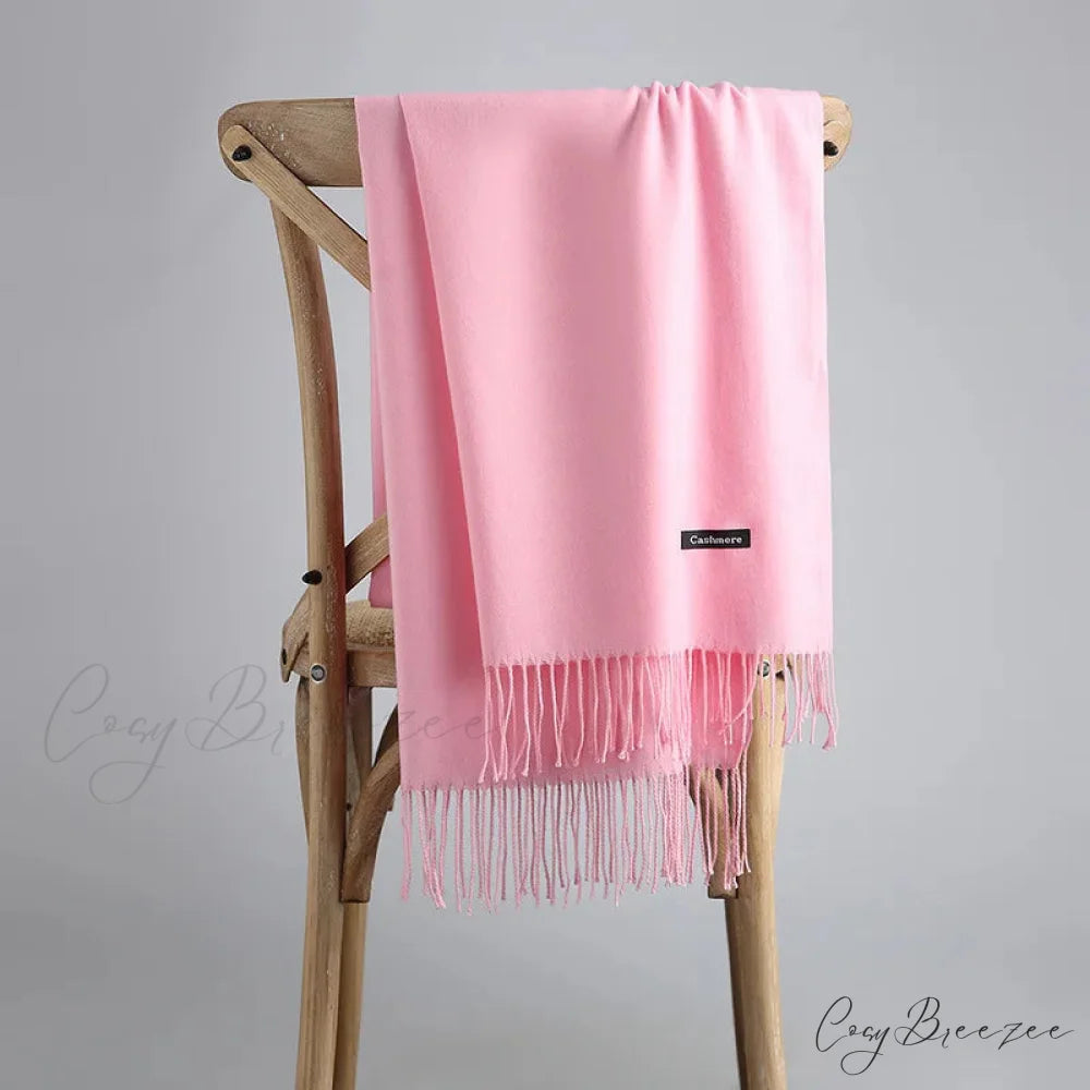 Spring Winter Solid Cashmere Scarf Color9 / One Size scarf-241228