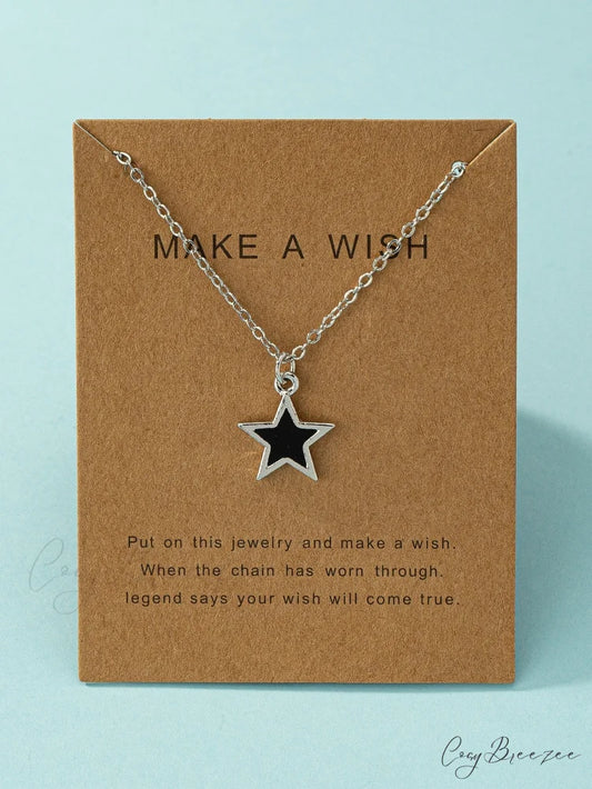Star Pendant Necklace Silver / one-size