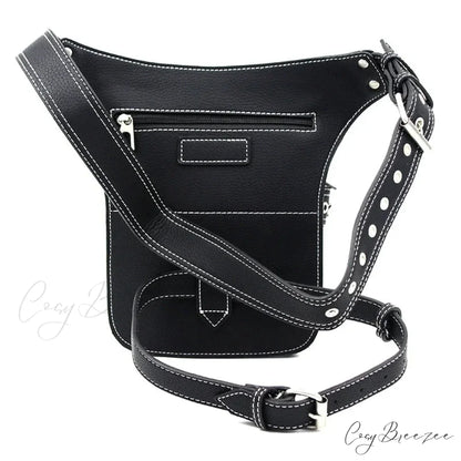 Steampunk Rock Waist Leg Hip Belt Motorcycle Fanny Packs Multi Chain Rivet Waist Bag LDHG051