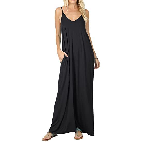 Stokeen Women's Summer Casual Spaghetti Strap Maxi Dress