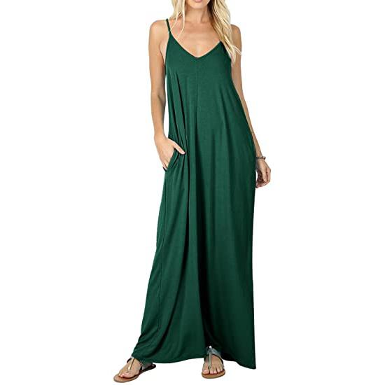 Stokeen Women's Summer Casual Spaghetti Strap Maxi Dress