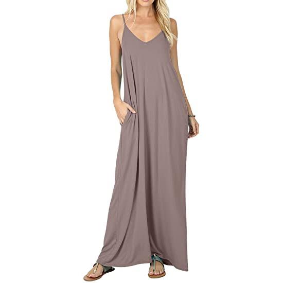 Stokeen Women's Summer Casual Spaghetti Strap Maxi Dress